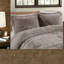 Contemporary Shaggy Bedding Set, Twin And Twin Xl Sizes, Grey Polyester Comfort For Home