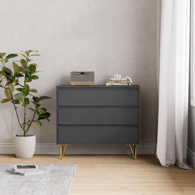 Almaas 81.5cm W 3 - Drawer Chest of Drawers