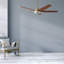 Ventilateur de plafond intelligent intérieur / extérieur Elira de 52 pouces, ensemble d'éclairage à DEL à intensité variable et télécommande, fonctionne avec l'assistant Google, Amazon Alexa et les raccourcis Siri.-1683624113-1683624120-1683624124
