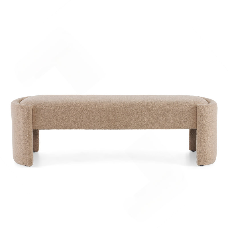 Elegant And Simple Long - Shaped Ottoman Bench, Light Camel