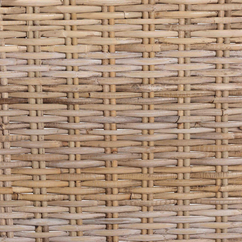 Tabouret de bar moderne avec rotin Kubu et dossier découpé