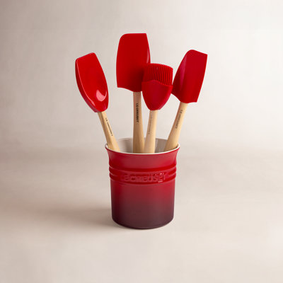 Silicone 5 piece Utensil Set with Crock