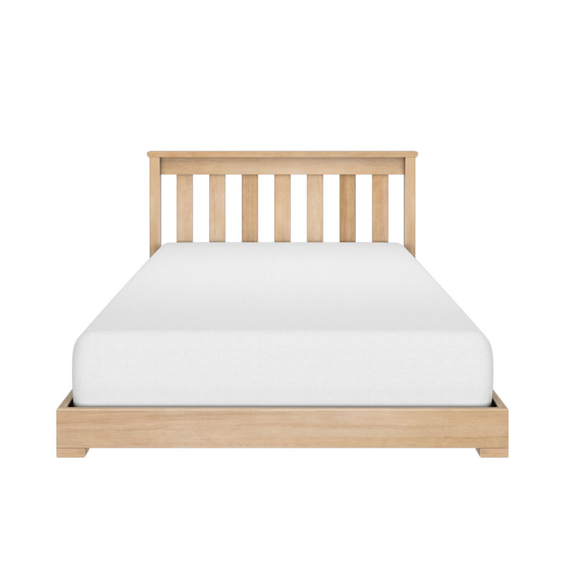 Classic Twin Floor Bed, White, Blonde