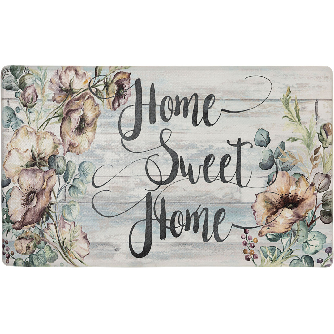 Floral Water Resistant Anti-Fatigue Non-Skid Kitchen Mat SoHome Mat 