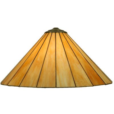 Abat-jour empire en verre H 9,5 po x l 19,25 po Tiericka