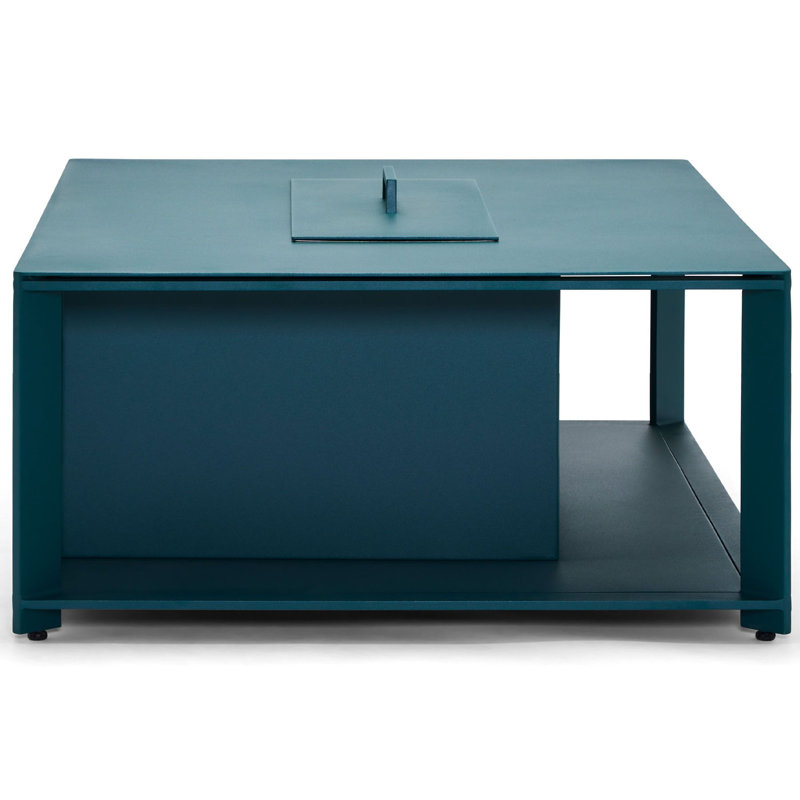 Woodard Shelf Style Coffee Table Height Rectangular Fire Table - Thumbnail 2