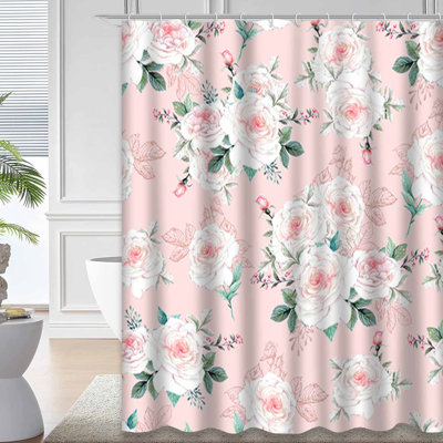 Magnifique pivoine aquarelle rose avec 12 crochets