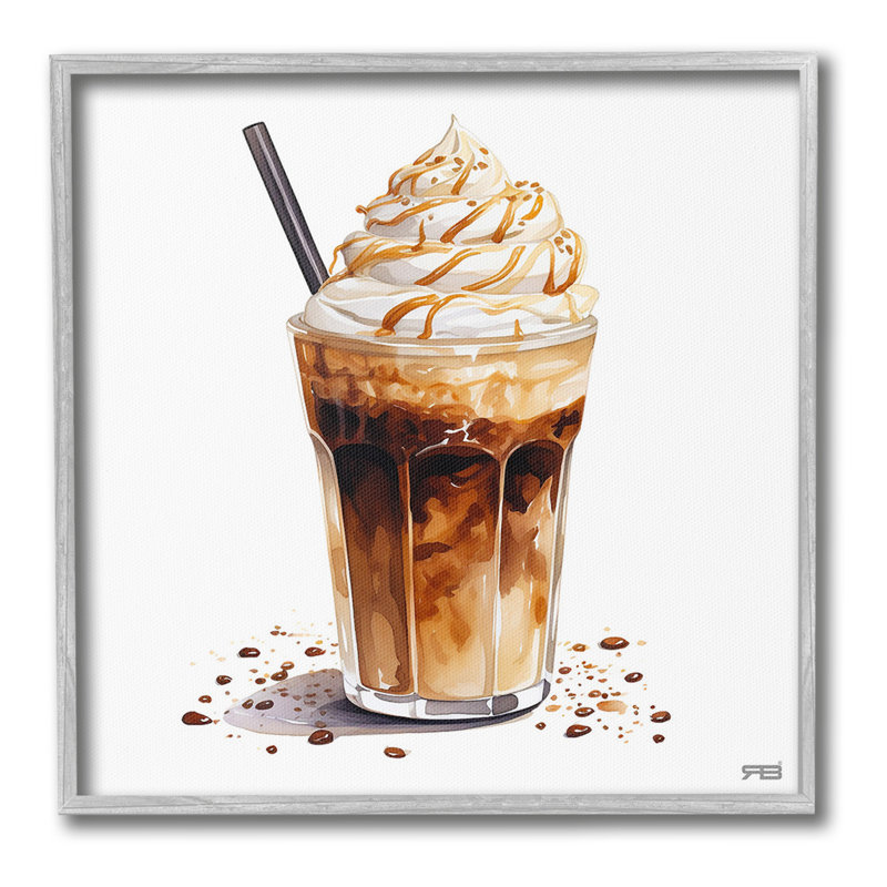 «Coffee Dessert Drink», estampe numérique encadrée par RB, Encadré gris, H 12 po x l 12 po