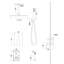 Matte Black, 10 Inch Square, Ceiling Mount, Dual Shower Head System, - Scald Feature, Easy Cleaning, Handheld Head, 360 Adjustable