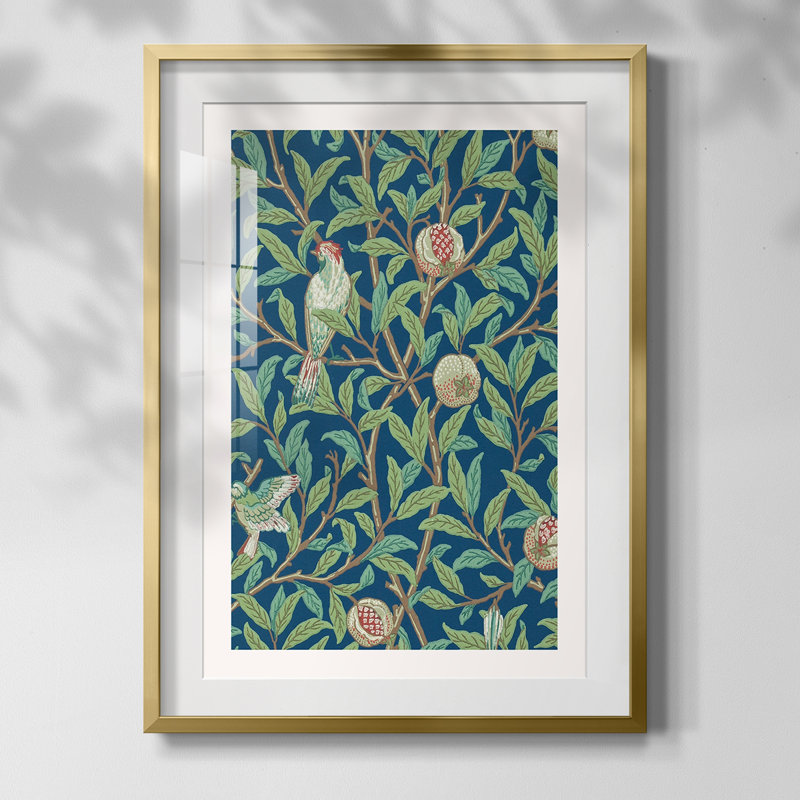 Reproduction abstraite rétro XL III - impression encadrée, Or