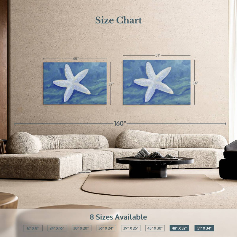 Brampt Impressions Of Shells Starfish Indigo