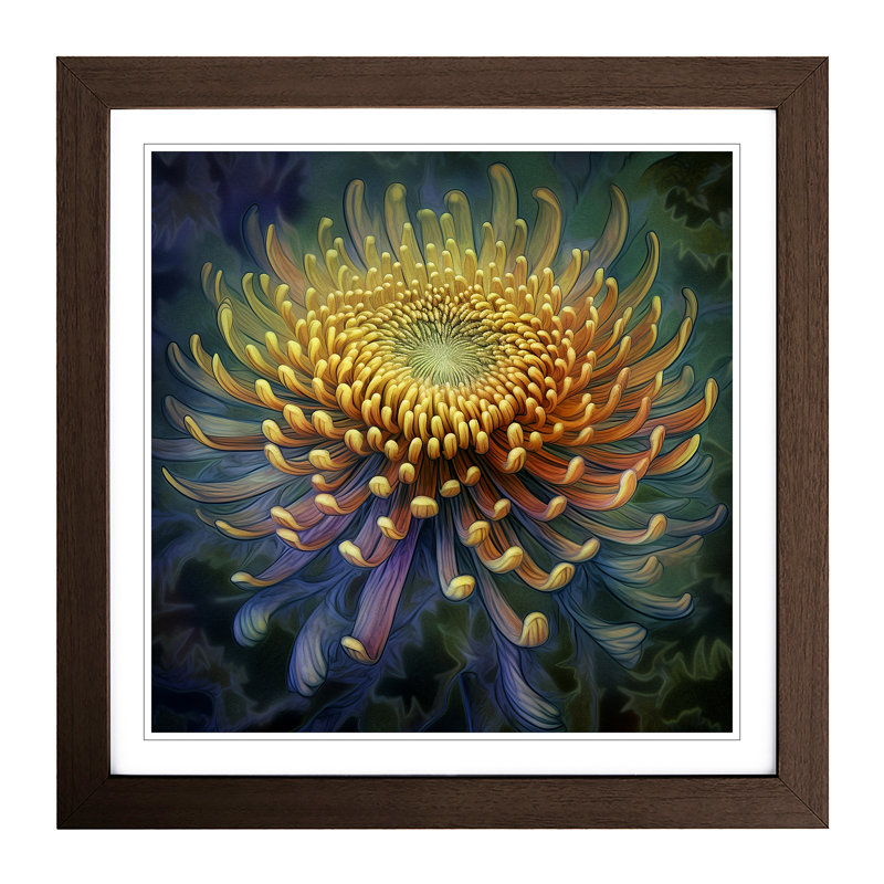 Single Picture Frame Print on Wood, Walnut