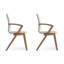 Chaise d'appoint moderne à dossier solide gris (ensemble de 2)