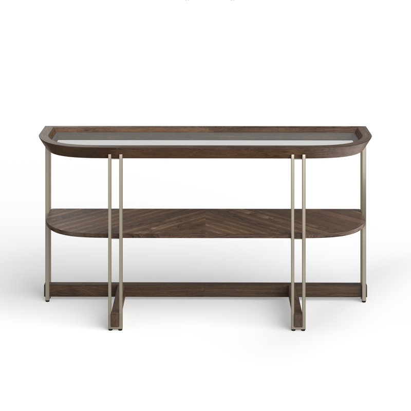 Romilly 50'' Glass Top Console Table