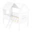 Lit mezzanine simple bas en blanc