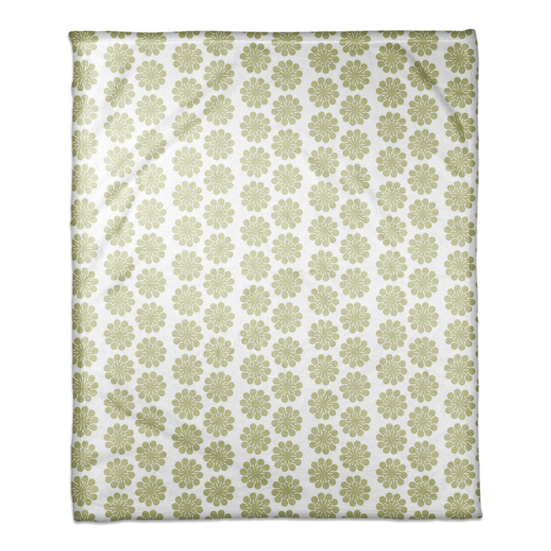  Couverture à motif floral, Brun