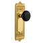Egg & Dart Plate with Black Porcelain Door Knob-1764745755