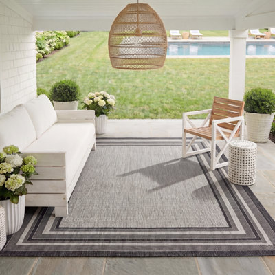 Tapis gris clair / noir Hance