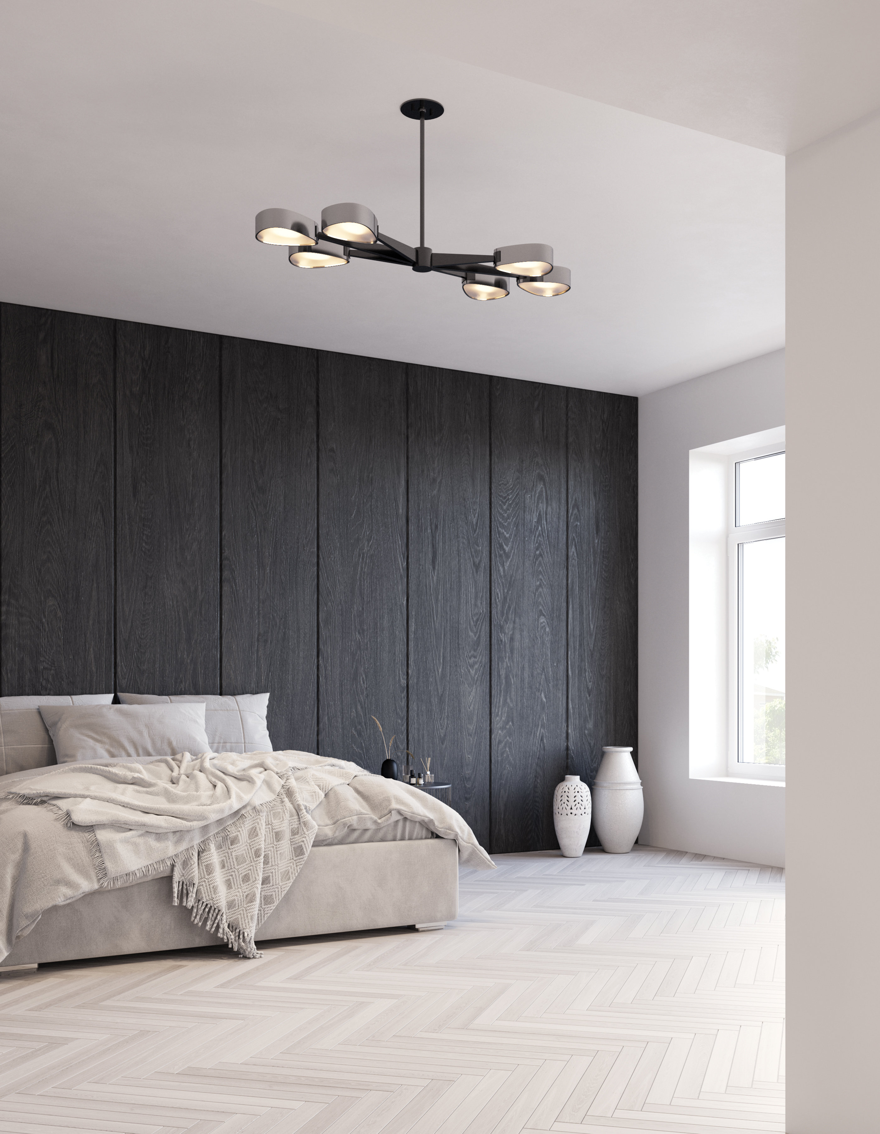 Corrigan Studio Sandiso 6 - Light Sputnik Modern Linear Chandelier ...
