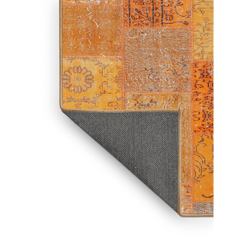 Tapis contemporain jaune, Rectangle 6 pi x 9 pi