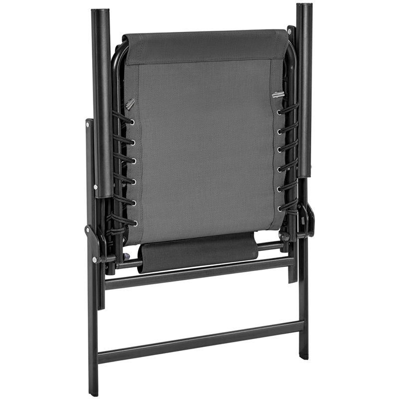 Parral Folding Patio Dining Armchair, Dark Grey