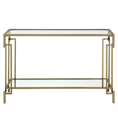 43.25'' Glass Top Console Table