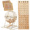 Ensemble de jeu de bingo de luxe GSE avec grande cage en laiton, 10 cartes de bingo à volet, planche principale en bois et balles pour grands groupes, fêtes, soirée de jeux
