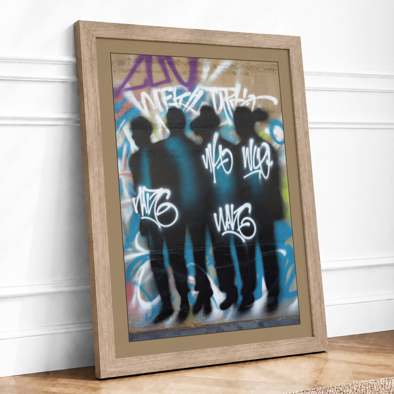 Urban Silhouettes Industrial - Framed Print, A2 - 59.4 x 42.0 cm, Oak