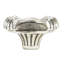 BARRINGTON PINCHED RECTANGLE KNOB; BURNISHED SILVER FINISH