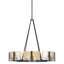 Lustre 8 lumières en laiton champagne brossé avec verre d'eau fumé Slavin-429534684-429534683-429534682