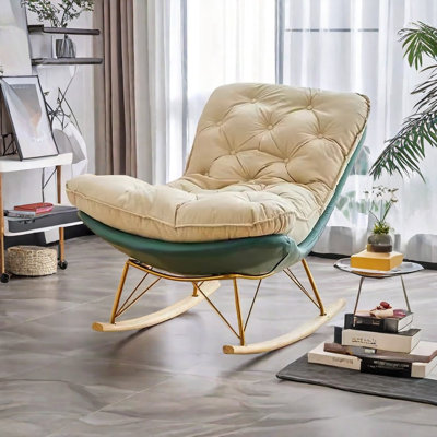 Chaise berçante nordique en tissu simple moderne