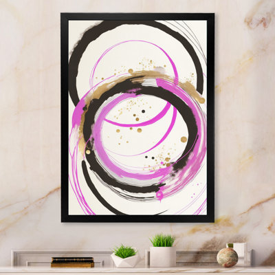 Art liquide rose et rose - peinture sur toile