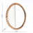 Decorative Round Hanging Wall Mirror Wooden Bead Design Frame, 32"