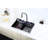Pull-out Faucet Single Bowl Sink with Digital Display and Multiple Water Modes for Efficient Kitchen Use