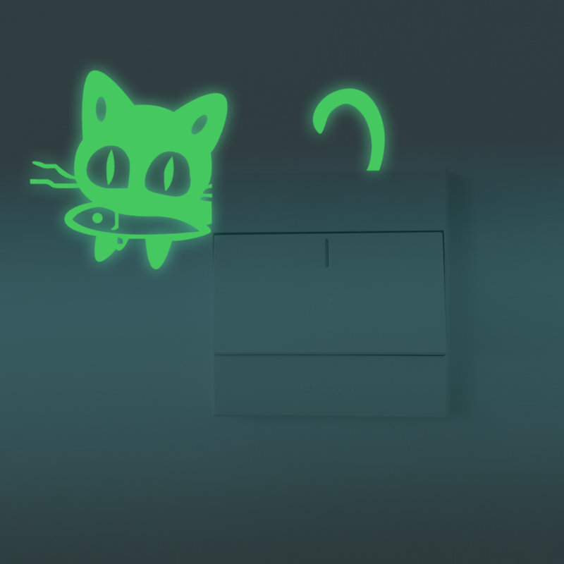 Décalcomanie murale lumineuse pour chat Gonyea