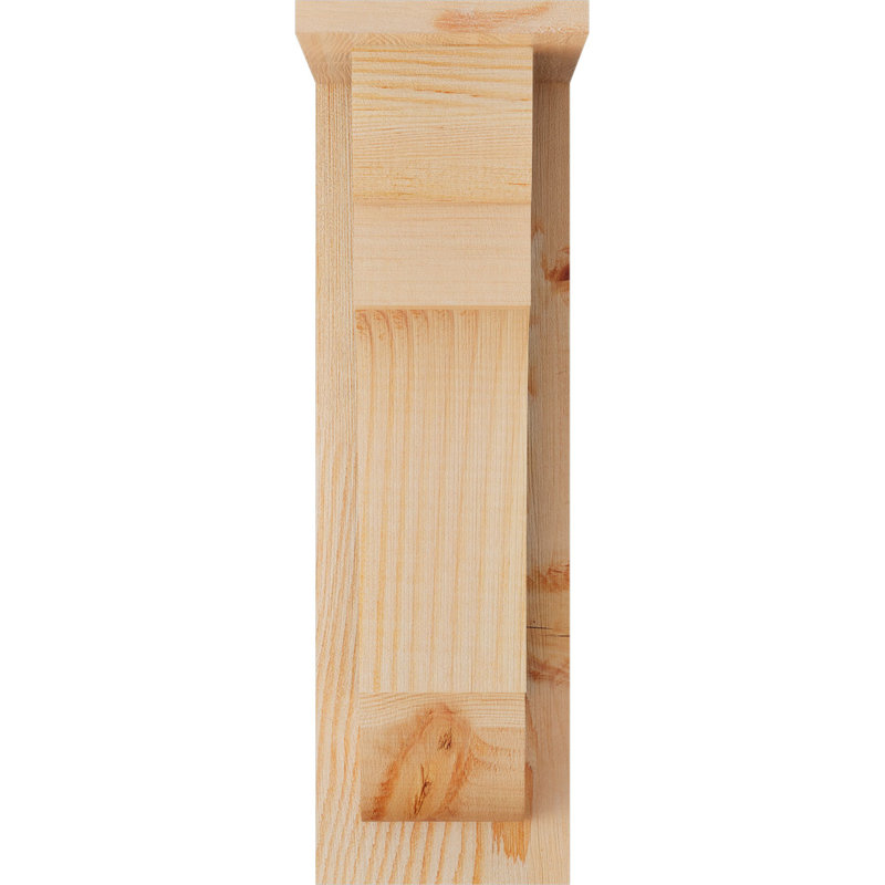 New Brighton Corbel avec plaque arrière, H 18 po x l 5,5 po x P 10 po, Sapin de Douglas, Lisse