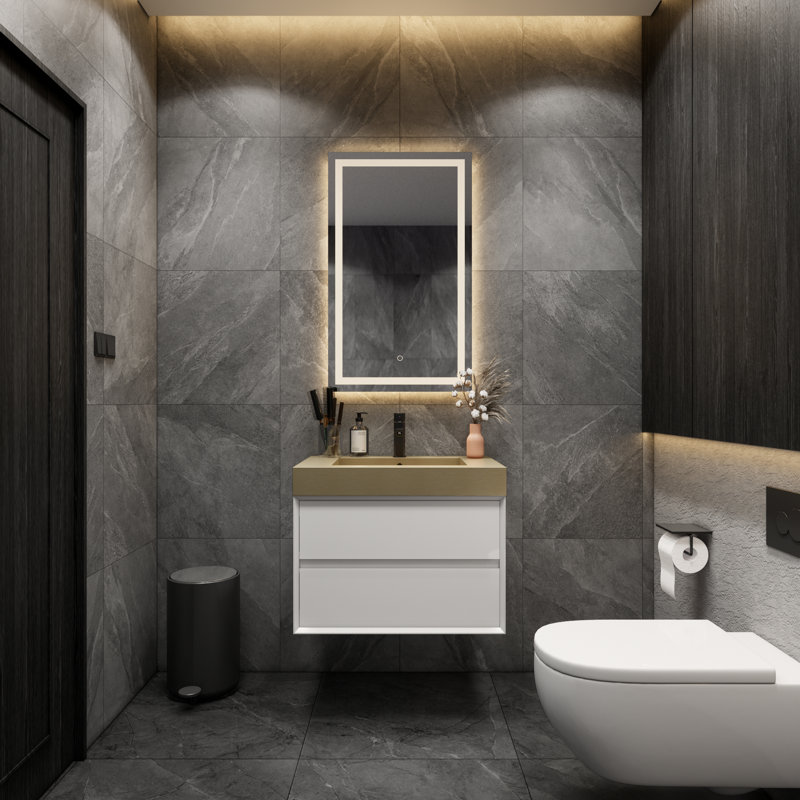 Base de meuble-lavabo mural simple 29 po blanc