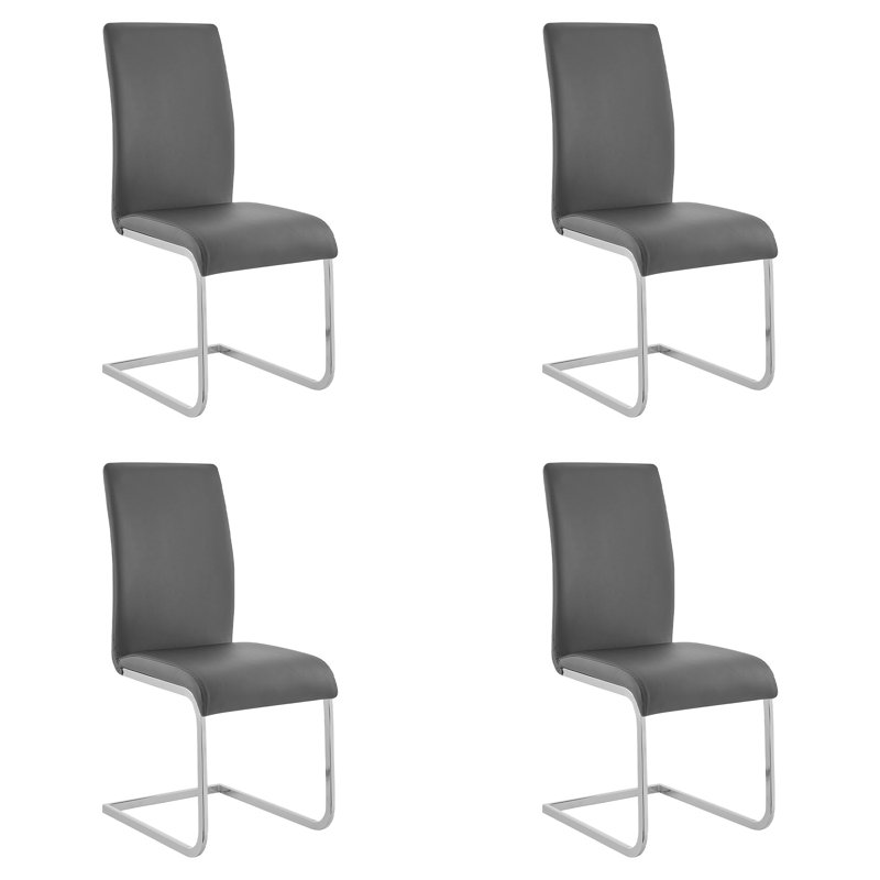 Darcie Upholstered Side Chair, 4, Gray
