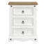 Mauldin 3 Drawer Bedside Table, Solid Pine Corona design-123415022