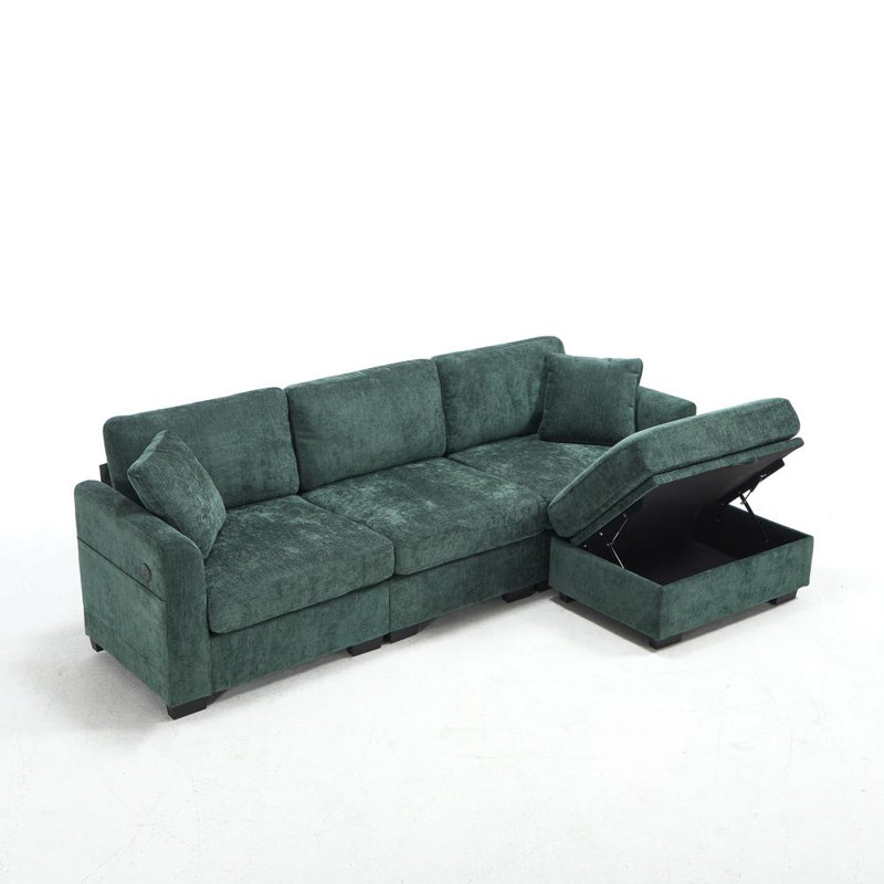4-Seat Storage Sofa (Green)