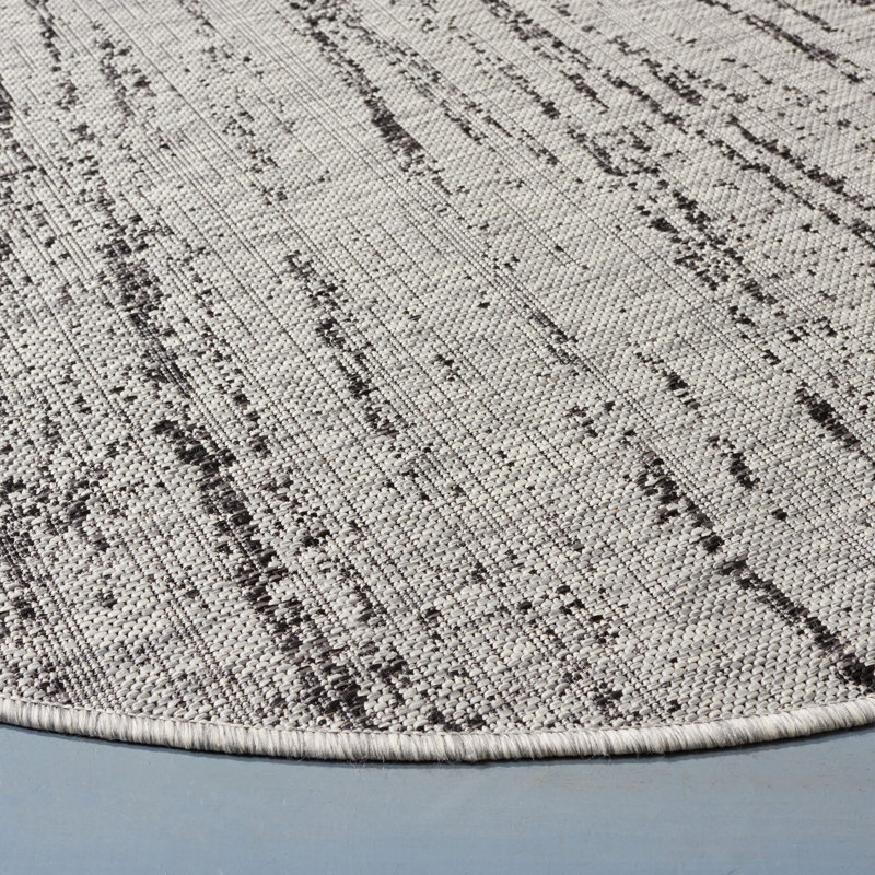 Tapis d'intérieur / extérieur abstrait Moresby Performance, Rond 6 pi 7 po
