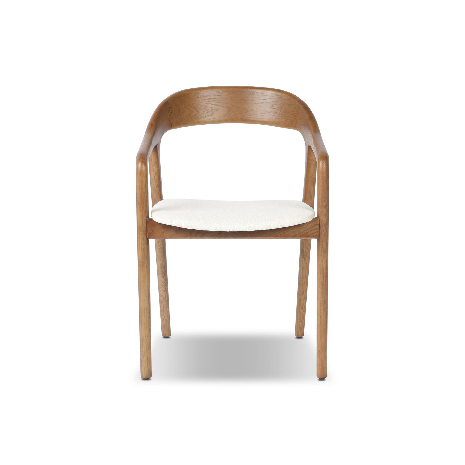 Kayla Leather Dining Armchair, Brown, Alcala Cream