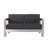 55.25'' Wide Straight Aluminum Loveseat with Cushions-584889760