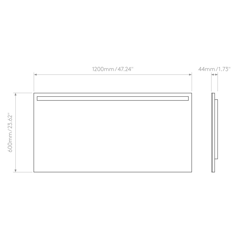 Avlon Flat Lighted Wall Mirror