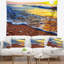 Tapisserie «Seashore Sunset Reflecting in Blue Waves»-28508014