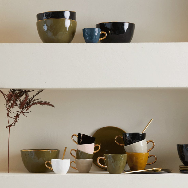 Stoneware Teacup, Green