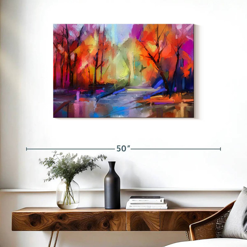 Avery Forest Lake Abstract, 24" H x 36" W