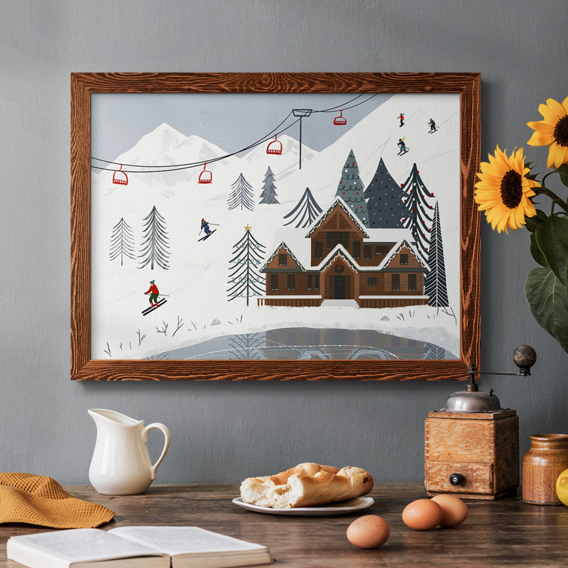«Ski Slope Collection A», reproduction d'art sur toile, H 18 po x l 26 po, Érable
