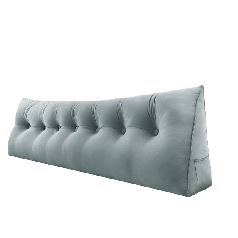 Triangular Backrest Cushion, 50cm H x 200cm W, Grey