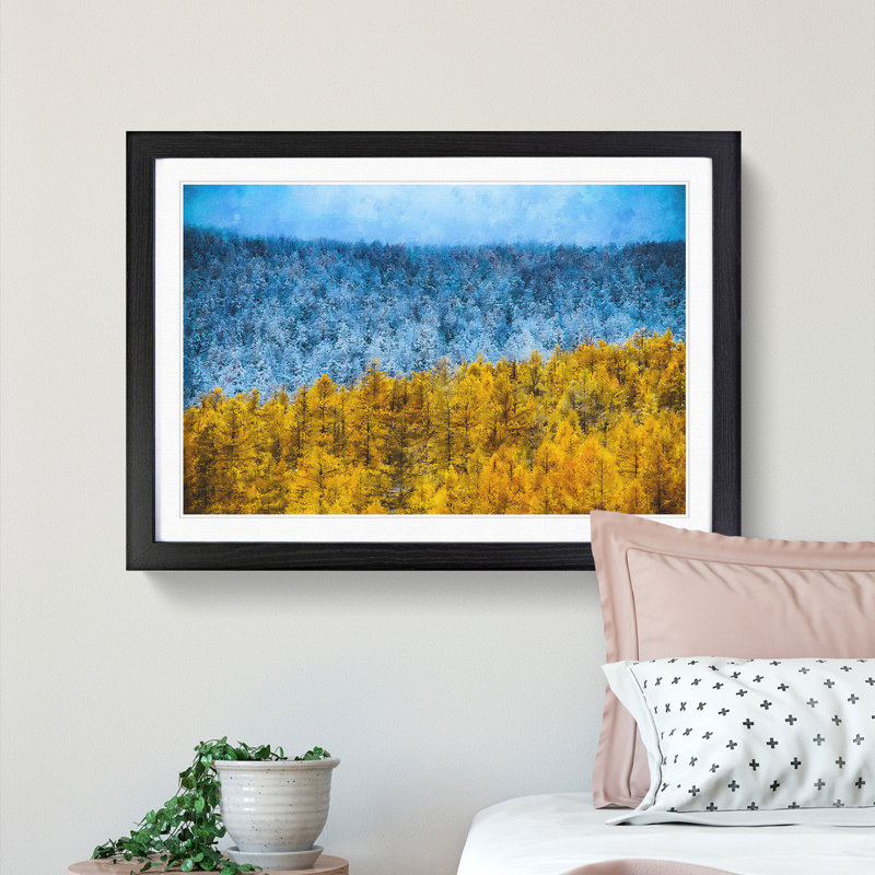 The Two Forests - Picture Frame Graphic Art Print, Black Framed, 45cm H x 63cm W x 2cm D